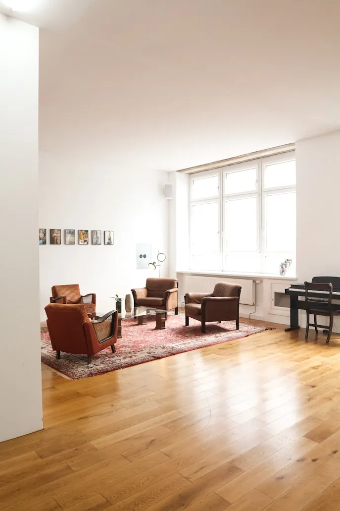 Flooring showroom with various samples